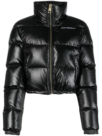 Just Cavalli down funnel-neck jacket - Black