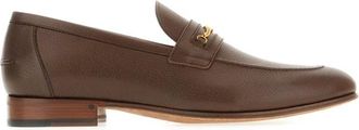 Valentino Garavani Schoenen, Heren, Bruin, 44 1/2 EU, Leer, Stijlvolle Loafers voor Mannen