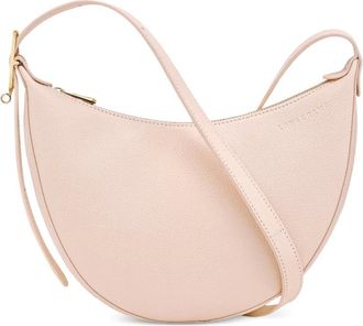Longchamp Borsa a tracolla Le Foulonn&eacute; piccola in pelle pieno fiore - Rosa