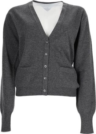 Maison Margiela Deep V-Neck Virgin Wool Cardigan