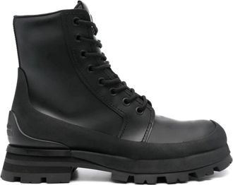 Alexander McQueen Alexander McQueen, Lace-up Boots, male, Black, Size: 10 US Wander Lace-Up Boots