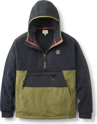 Passenger Woodland Hooded 1/2 Zip Recycled Polartec Fleece Fleecepullover f&uuml;r Herren | schwarz