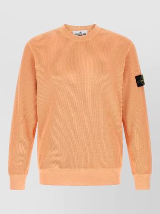 Stone Island crew neck ribbed knitwear top