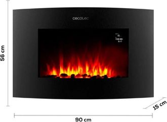 Cecotec Cecotec Chimenea El&eacute;ctrica Decorativa 35&icirc; Con Mando Y Wifi Readywarm 3560 Curved Flames Connected. M&aacute;xima Potencia 2000w