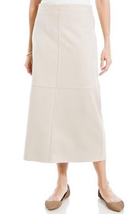 Max Studio Faux Suede A-Line Midi Skirt in Oyster at Nordstrom Rack, Size X-Small