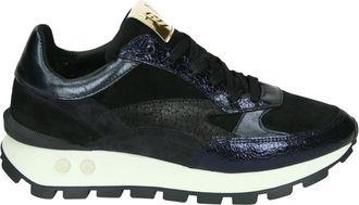 Floris Van Bommel Blauwe Sportieve Lage Schoenen Blokki 04.22 - Dames - Sneakers - Blauw - 40 EU - Leer - Schoenen