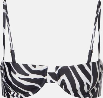 Same Swim Zebra-print bikini top