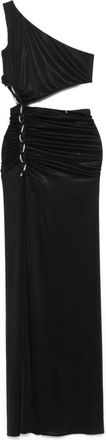 Nissa Abito lungo con ruches e schiena scoperta - Nero