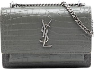 Saint Laurent Pre-owned Saint Laurent Mini Croc Embossed Leather Monogram Sunset Wallet on Chain Ladies QQ9H636DKU8PEGQD