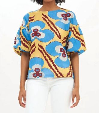 Oliphant Puff Blouse In Patola Mustard