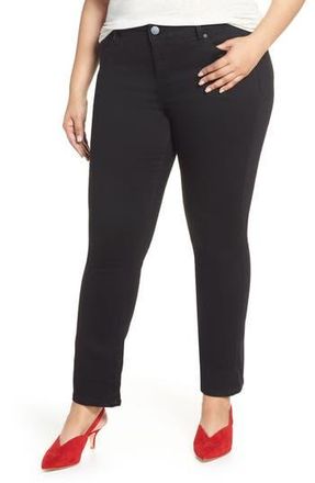 Slink Jeans High Waist Bootcut Jeans in Solid Black at Nordstrom Rack, Size 14W