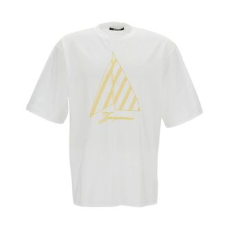 Jacquemus T-Shirts, male, White, Size: 2XL Le T-shirt Voilier