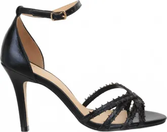 Bruno Menegatti Womens Stars Dress Heel Sandals In Black