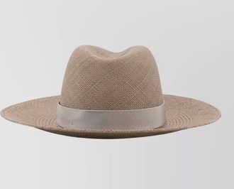 Brunello Cucinelli wide-brim straw fedora hat