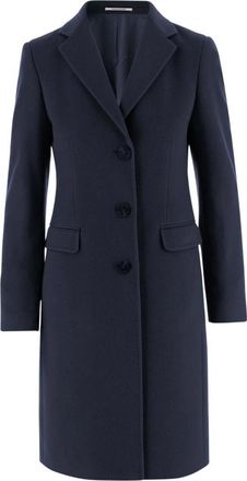Tagliatore Single-breasted Cashmere Coat - Dames - Mantel - Blauw - XS - Leer - Jassen