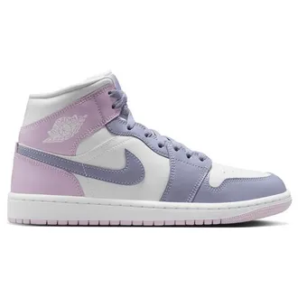 Nike Jordan Womens AJ 1 Mid - Basketball Shoes Indigo Haze/White/White/White Size 06.0
