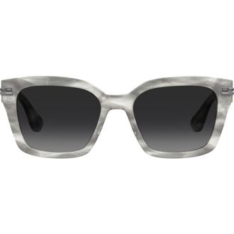 Stuart Weitzman 54mm Gradient Polarized Square Sunglasses in Grey Havana/Dark Grey Sf at Nordstrom