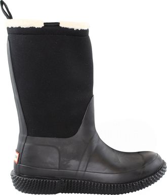 Hunter Sherpa Webbing Womens Black Wellington Boots Rubber - Size UK 5
