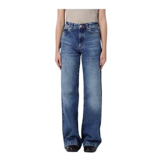 Emporio Armani Jeans dritti in denim di cotone - - Jeans - Donna - Blu - W32
