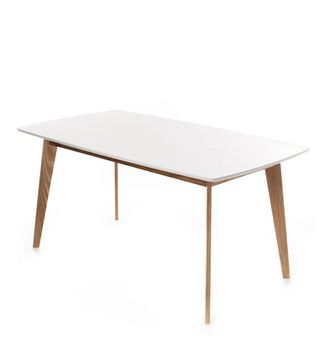 Oresteluchetta Mesa de fibra de madera blanca cm. Al.75 x l.160 x p.90