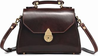 OLD TREND Laurel Genuine Leather Classic Everyday Satchel in Brown at Nordstrom
