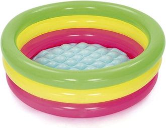 Trade Shop Trade Shop - Piscina Gonfiabile Tonda Summer Piscinetta Per Bambini A 3 Anelli 70x24cm 51128
