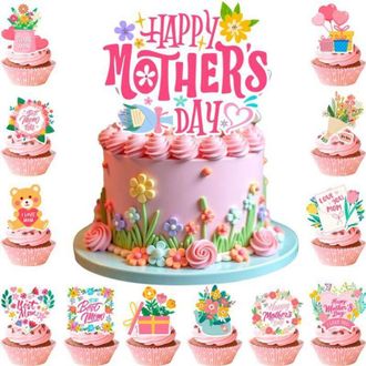 OEM Bandera De Pastel Para El D&iacute;a De La Madre, Bandera De Pastel Para El D&iacute;a De La Madre