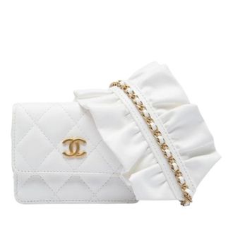 Chanel Pre-owned Mini Quilted Flap Bag - Dames - Pre-owned - Wit - Maat: ONE Size Leer