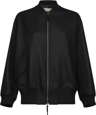Blanca Vita Bellica 6424Onice - Dames - Bomber jackets - Zwart - M - Wol - Jassen