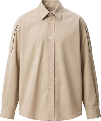 Adnym Atelier Adnym Atelier - Sergeant Shirt - Heren - Overhemden - Beige - Maat: S Katoen