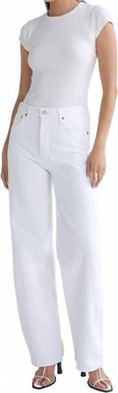 A Gold E Ren 32 High Rise Wide Leg Jeans In Marshmallow