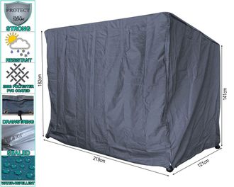 Quick-Star Schutzh&uuml;lle F&uuml;r Hollywoodschaukel Triumph 3 Sitzer 219x121x182cm Grau