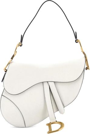 Dior Saddle Handbag Leather Medium shoulder bag - Bianco