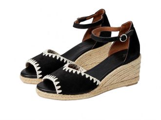 Eric Michael Womens Lama Sandal In Black/cream
