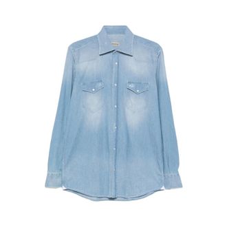Sartorio Napoli Texas Shirt - Heren - Overhemden - Blauw - Maat: 2XL Katoen
