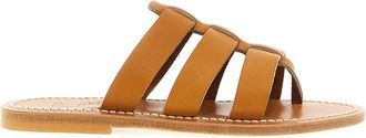 K.Jacques Dolon leren sandaal - Dames - Sandalen - Beige - 37 EU - Leer - Schoenen