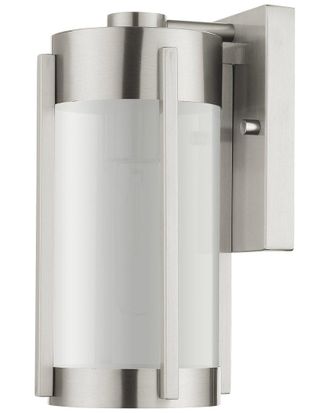 Livex Lighting 1 Light Brushed Nickel Small Outdoor Wall Lantern