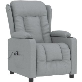 vidaXL Vidaxl - Sill&oacute;n Reclinable El&eacute;ctrico Tela Gris Claro