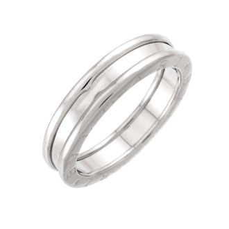 Bulgari Silver White Gold (18K) Band Ring (Pre-Owned)