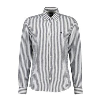 HUGO BOSS Liam Linnen Shirt - Heren - Casual Overhemden - Blauw - S - Linnen - Overhemden