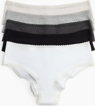 H&M 5er-Pack Baumwollhipster - Schwarz