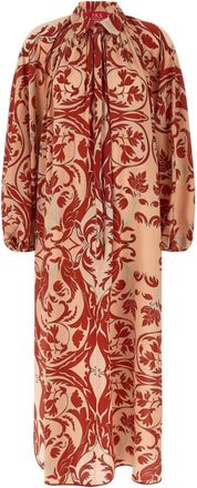 F.R.S. For Restless Sleepers Europa Chemisier Maxi Jurk - Dames - Maxi kleedjes - Roze - S - Satijn - Kleedjes