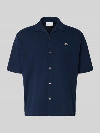 Lacoste Relaxed Fit Freizeithemd aus reiner Baumwolle in Marine, Gr&ouml;&szlig;e 41