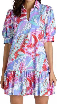 Jude Connally Tierney Dress In Butterfly Mosaic Gold