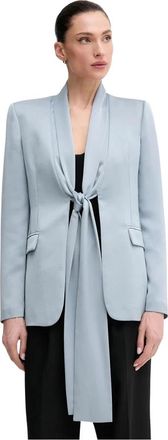 Sandro Ferrone Oriello Blazer - Dames - Blazers - Blauw - M - Leer - Jassen