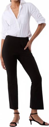 Ann Mashburn Faye Flare Cropped Pants In Black