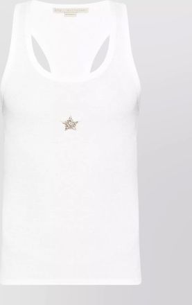 Stella McCartney fine-ribbed sleeveless racerback tank top