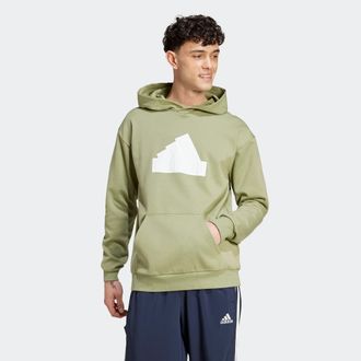 adidas Kapuzensweatshirt ADIDAS SPORTSWEAR M FI BOS HD, Herren, Gr. L, gr&uuml;n (tent gr&uuml;n), Obermaterial: 64% Baumwolle, 36% Polyester, bedruckt, Sweatshirts Ka