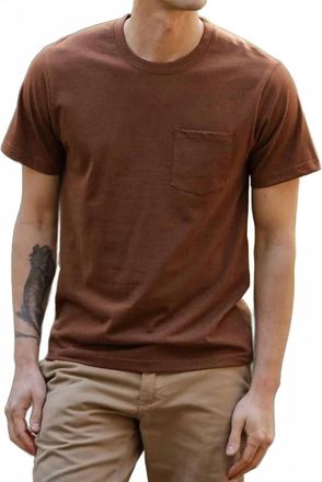 Bridge & Burn Mens Recycled Cotton Short Sleeves T-Shirt In Bronze