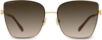 Jimmy Choo Eyewear Vella sunglasses - women - Metal (Other) - One Size - Gold